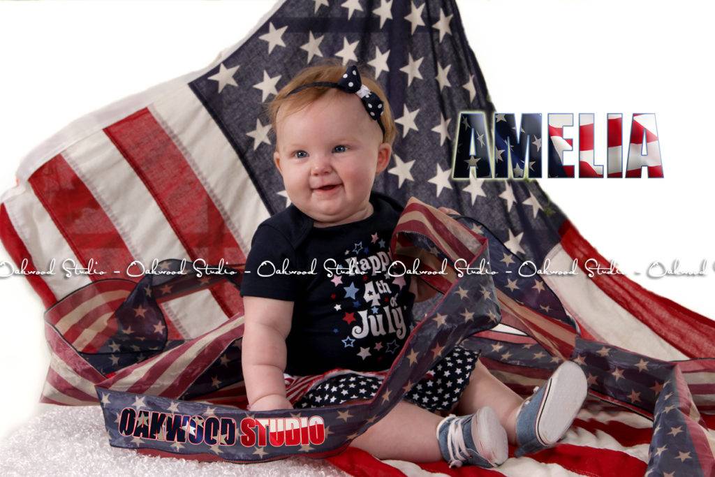 baby with flag